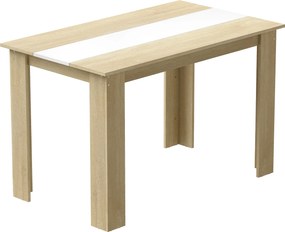 HOMCOM Masă de luat masa masă de bucătărie design modern cu blat mare 2-4 persoane din lemn dim. 120L x 69l x 75H cm | Aosom Romania