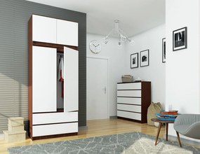 Dulap de haine Sagan (wenge + Alb). 1069554