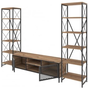 Ansamblu Comoda TV Maxim Pine-Negru