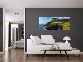 Tablou - Cascada Múlafossur (120x50 cm)