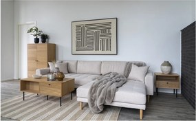 Măsuță auxiliară cu blat cu aspect de lemn de stejar 40x50 cm Kyoto – House Nordic