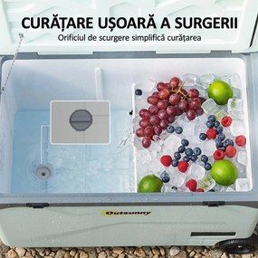 Outsunny Frigider Portabil 42,5L cu Compresor și Control prin Aplicație, -20℃ la 20℃ | Aosom Romania
