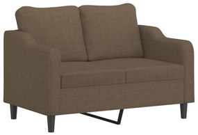 348940 vidaXL Canapea cu 2 locuri, maro, 120 cm, material textil
