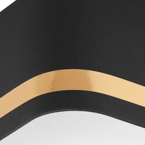 Plafonieră SIRJA SQUARE STRIPE 2xE27/15W/230V negru/auriu