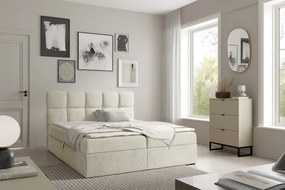 Pat boxspring, 160x200, crem, NEGRY