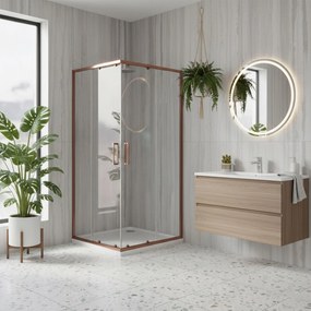 Cabina de dus Rea City 90x90 Brush Copper