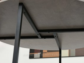 Masă de sufragerie Bird (beton + negru). 1111737
