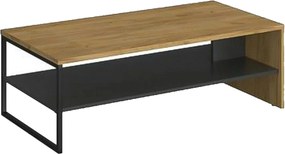 Masuta cafea SANTES, stejar auriu/gri antracit, PAL, 120x60x40 cm
