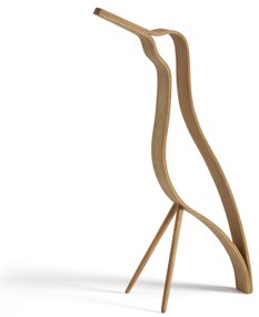 Decorat pasăre Woody 18cm, stejar - COOEE