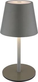 Globo 58488G-LED Lampă de masă VANNIE, reglabilă, cu control tactil, reîncărcabilă, pentru exterior, 3W/5V IP54 1800mAh gri