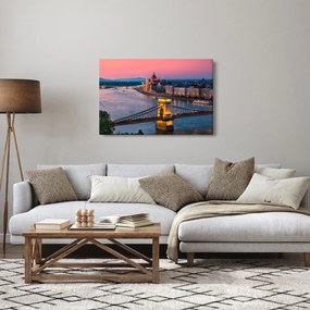 Tablou - Panorama orașului Budapesta, Ungaria (90x60 cm)