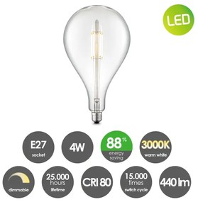 Bec LED dimabil VINTAGE EDISON E27/4W/230V 3000K