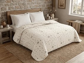 Cuvertura de pat INSECTA, crem Dimensiune: 200 x 240 cm
