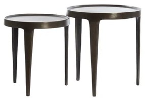 Măsuță auxiliară rotundă din metal ø 43 cm Tobias – Light &amp; Living