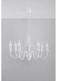 Lustră pe lanț MINERWA 7 7xE14/40W/230V alb