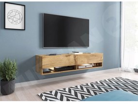 Masă TV/ Dulap Aldesia -140 (stejar wotan) (iluminat LED RGB color). 1058415