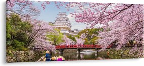 Tablou cu cireș japonez (120x50 cm)