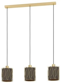Lustră pe cablu Eglo 390207 COROJAL 3xE27/40W/230V auriu/maro