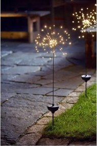 Decorațiune solară LED cu diode albe pentru exterior Star Trading Firework, înălțime 100 cm