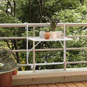 Masa de balcon, alb, 60x40 cm, otel 1, Alb
