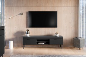Comodă TV pe picioare metalice Sentia 157 - negru / negru