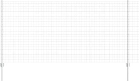 vidaXL Gard cu Stâlp Argintiu 1,2 x 10 m Oțel