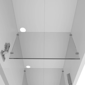 Vitrină multifuncțională cu perete despărțitor din sticlă, lumină LED cu schimbare de culoare, 40x29x170 cm, Alb