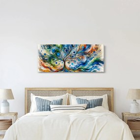 Tablou – Arbore energetic colorat (120x50 cm)