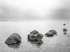 Fototapet, Rocky Lake, Gray, Rebel Walls