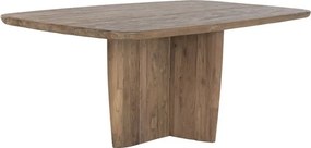 Masă dining dreptunghiulara din lemn de tec reciclat, finisaj natur, "Grand Loft"