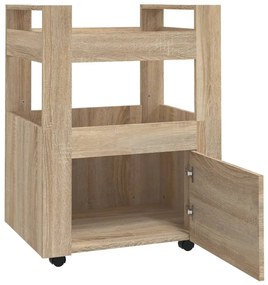 Carucior de bucatarie stejar sonoma 60x45x80 cm lemn prelucrat Stejar sonoma