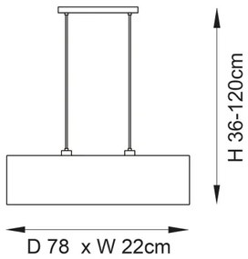 Lustră pe cablu Endon 101692 LONGSHORE 2xE27/10W/230V bej