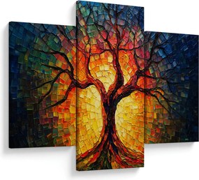 Tablou - Arborele vieții în mozaic (90x60 cm)