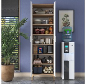 Dulap cu rafturi Jenaretta 2 (Nuc + alb). 1106728