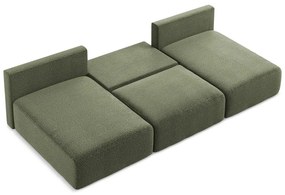 Colțar verde extensibil/cu spațiu de depozitare Kalena – Makamii