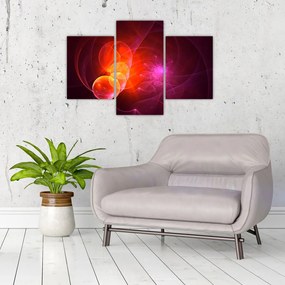 Tabloul modern cu abstracțiune roz (90x60 cm)