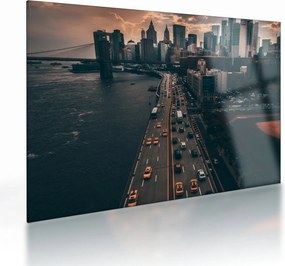 Tablou pe sticlă cu Manhattan (70x50 cm)