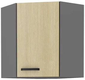 Dulap inferior de bucătărie de colț Scarmi 58x58 GN-72 1F (Antracit + Herringbone scandi). 1049758