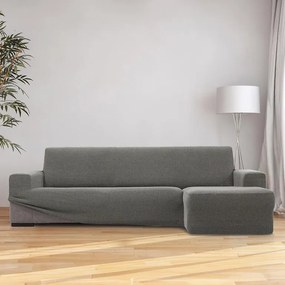 Huse super elastice HARMONIA gri canapea cu otoman dreapta (l. 210 - 320 cm)