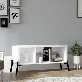 Comoda tv si biblioteca Gordon culoare alb 101 cm