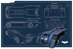 Poster de artă Batmobil - Blueprint