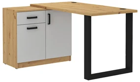 Masă PC Mantela 130 (stejar artisan + gri deschis). 1041343