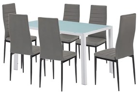 Mabel 6+1 set de luat masa gri-negru