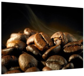 Tablou pe sticlă - Boabe de cafea (70x50 cm)