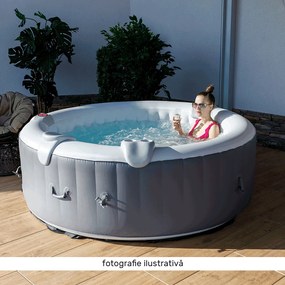 Jacuzzi gonflabil, gri/alb, 2-4 pers., 600 l, KAMINO TYP 3
