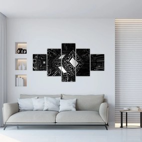 Tablou cu un cub abstract (125x70 cm), în 40 de alte dimensiuni noi