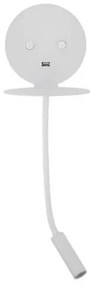 Aplica ambientala cu reader LED directionabil si USB Charger Eclip alba NVL-9173281