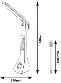 Rabalux 74041  Lampă de masă cu LED Amato, alb