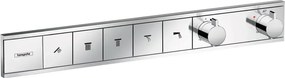 Baterie cada - dus incastrata Hansgrohe RainSelect termostatata crom lucios 5 functii