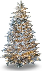 Brad Artificial Pre-Lit Naturel Snow, Full 3D cu LED-uri Calde